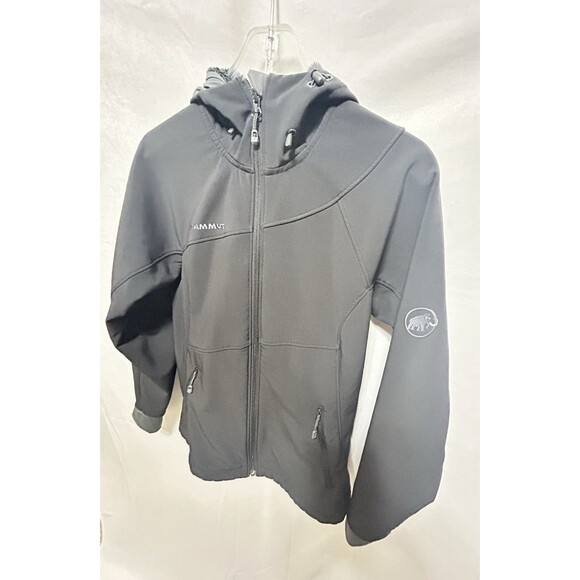 Mammut Softshell Water Repellent Hooded Black Jacket Women Small - Picture 10 of 11